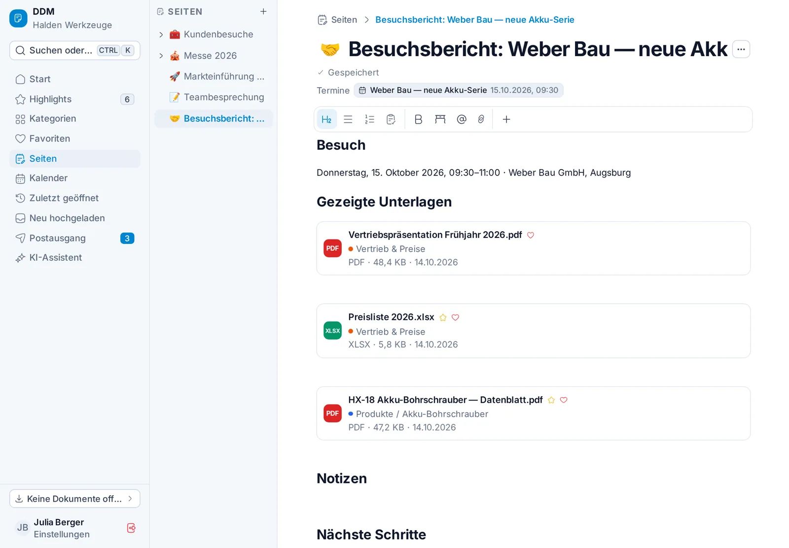 Der Bericht schreibt sich fast von selbst.
